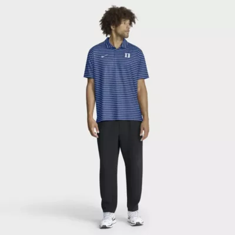 Duke Blue Devils NCAA Nike 2025 Coaches Premium Tour Stripe Dri-FIT Polo