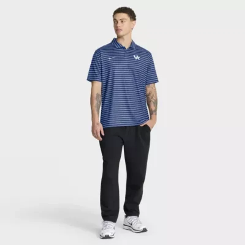 NCAA Nike Kentucky Wildcats 2025 Coaches Premium Tour Stripe Dri-FIT Polo