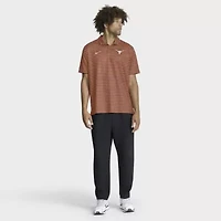 NCAA Nike Burnt Texas Longhorns 2025 Coaches Premium Tour Stripe Dri-FIT Polo