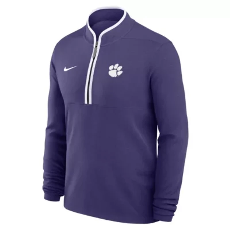NCAA Nike Clemson Tigers Courtside Victory Dri-FIT Half-Zip Pullover