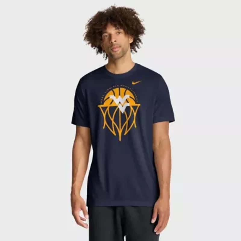 NCAA Nike West Virginia Mountaineers Basketball Icon Legend Dri-FIT T-Shirt
