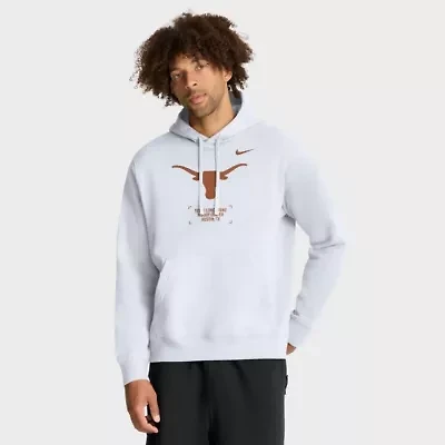 NCAA Nike Texas Longhorns Basketball Two-Hit Club Fleece Pullover Hoodie