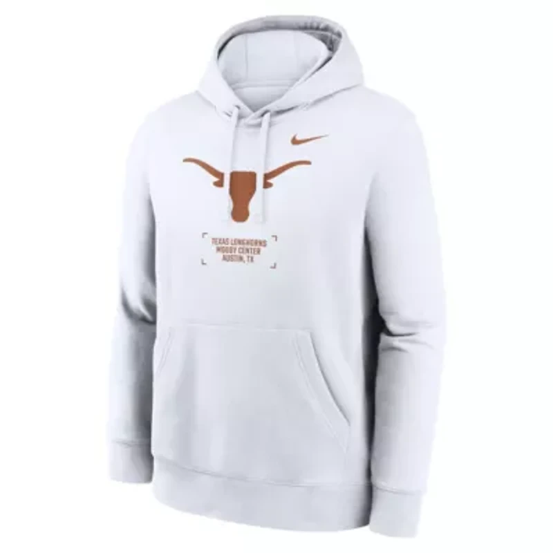 NCAA Nike Texas Longhorns Basketball Two-Hit Club Fleece Pullover Hoodie