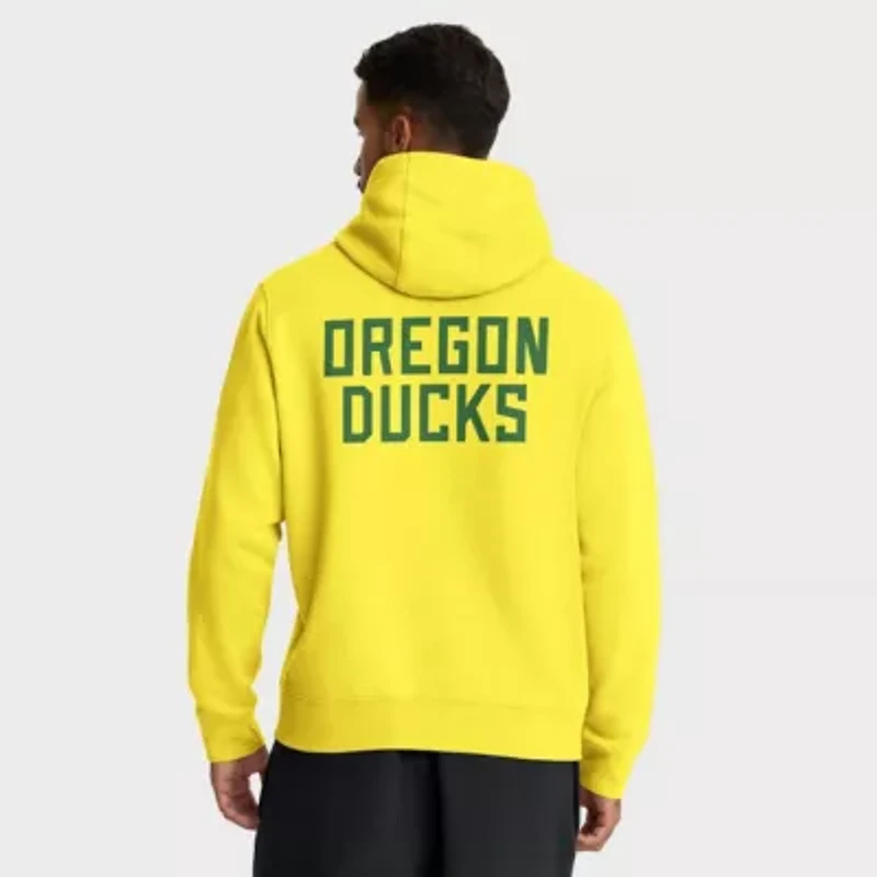 NCAA Nike Oregon Ducks Basketball Two-Hit Club Fleece Pullover Hoodie