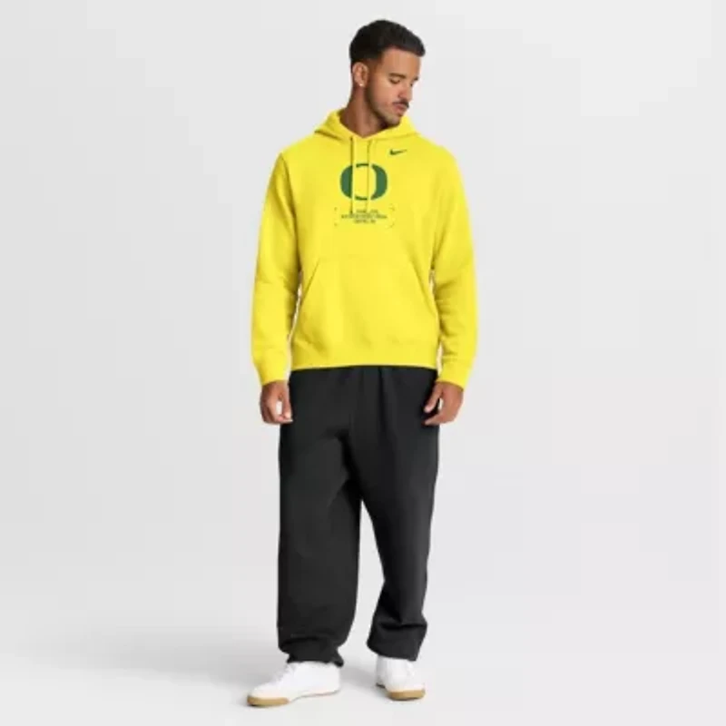 NCAA Nike Oregon Ducks Basketball Two-Hit Club Fleece Pullover Hoodie