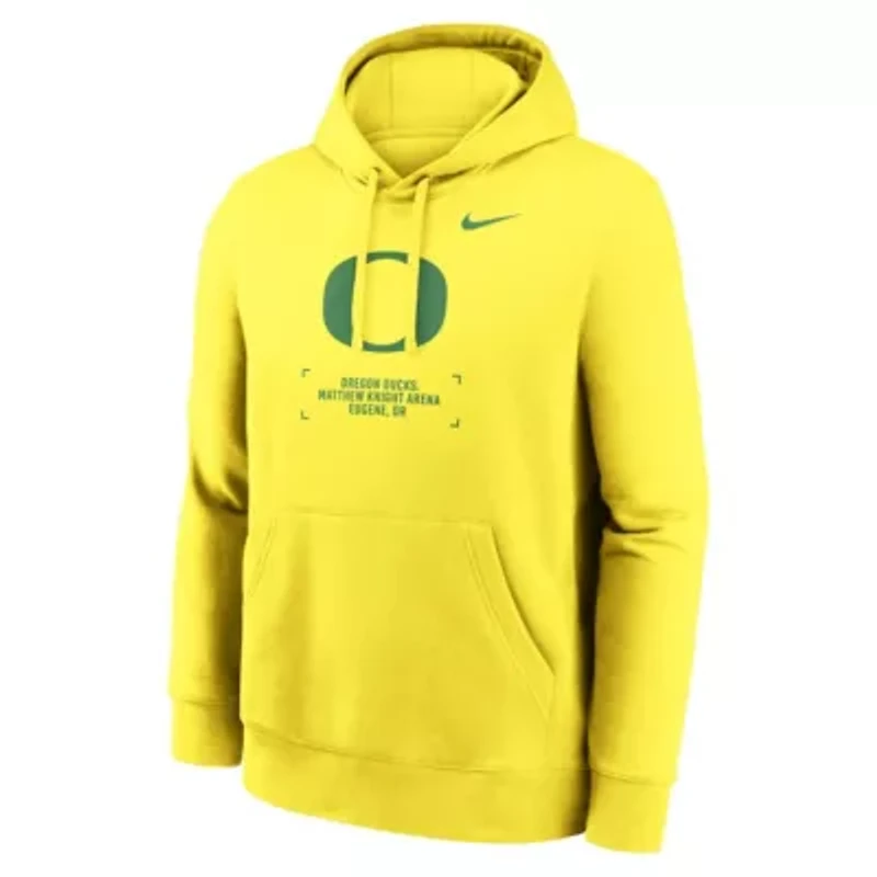 NCAA Nike Oregon Ducks Basketball Two-Hit Club Fleece Pullover Hoodie