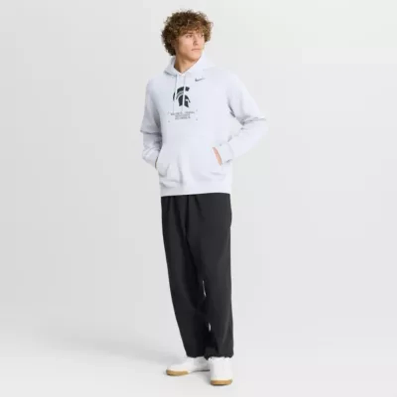 NCAA Nike Michigan State Spartans Basketball Two-Hit Club Fleece Pullover Hoodie