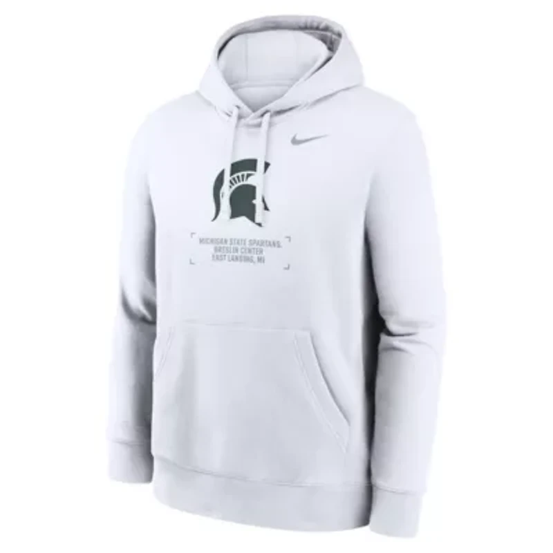 NCAA Nike Michigan State Spartans Basketball Two-Hit Club Fleece Pullover Hoodie