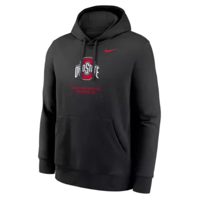 NCAA Nike Ohio State Buckeyes Basketball Two-Hit Club Fleece Pullover Hoodie