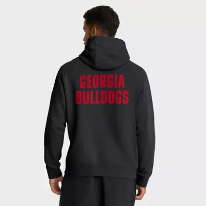 NCAA Nike Georgia Bulldogs Basketball Two-Hit Club Fleece Pullover Hoodie