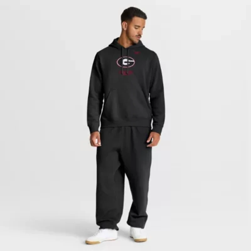 NCAA Nike Georgia Bulldogs Basketball Two-Hit Club Fleece Pullover Hoodie