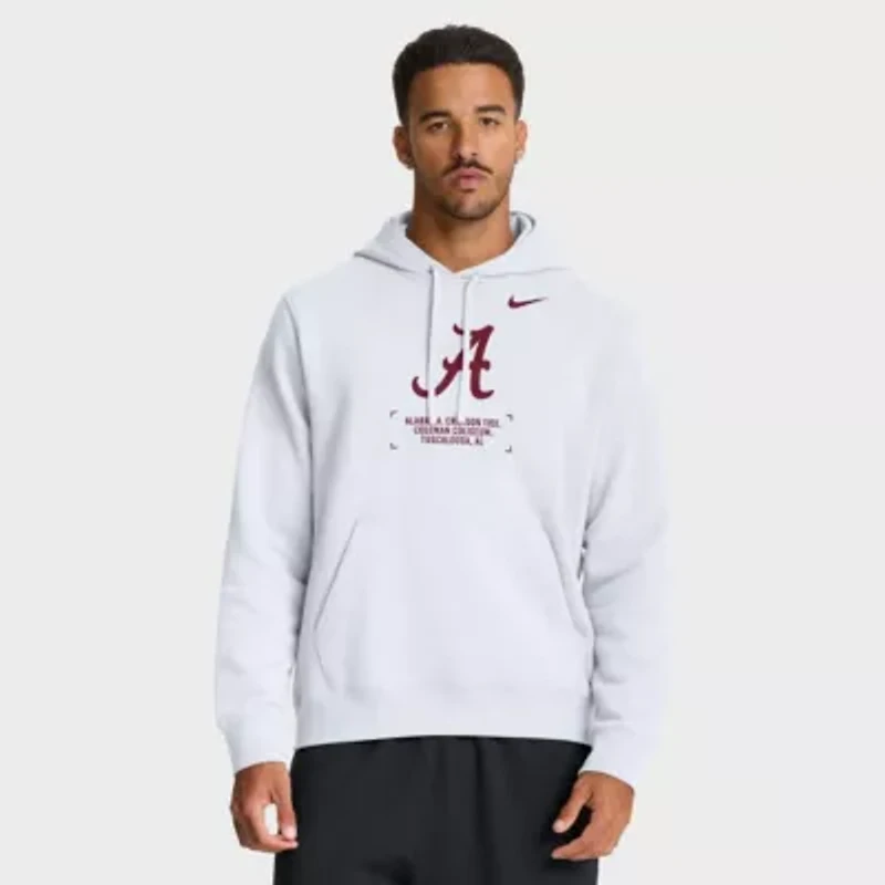 Alabama Crimson Tide NCAA Nike Basketball Two-Hit Club Fleece Pullover Hoodie