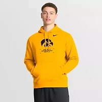NCAA Nike Iowa Hawkeyes Basketball Two-Hit Club Fleece Pullover Hoodie