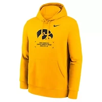 NCAA Nike Iowa Hawkeyes Basketball Two-Hit Club Fleece Pullover Hoodie