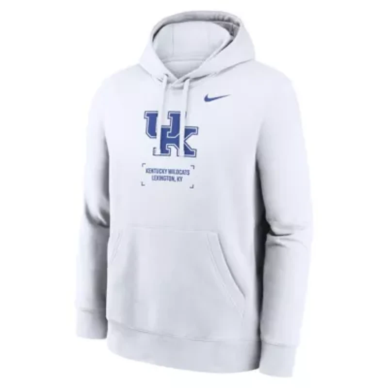 NCAA Nike Kentucky Wildcats Basketball Two-Hit Club Fleece Pullover Hoodie