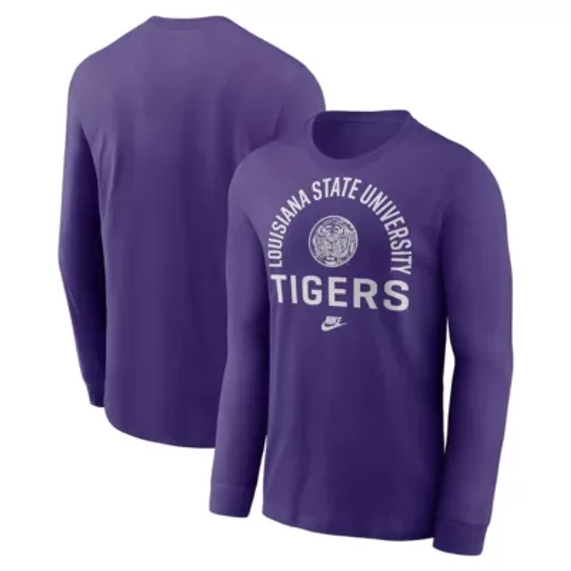 NCAA Nike LSU Tigers Legacy Arched Logo Long Sleeve T-Shirt