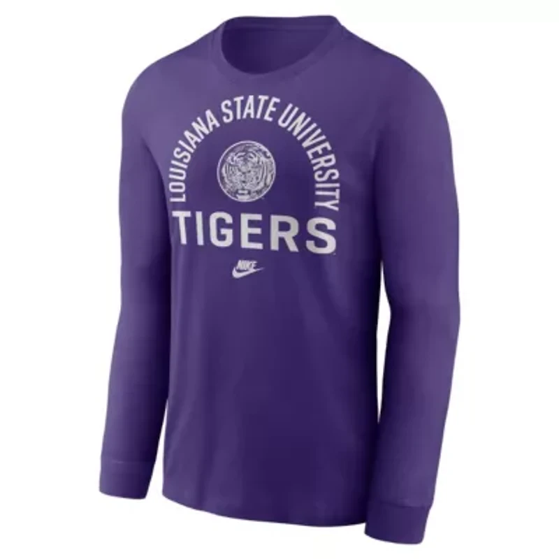 NCAA Nike LSU Tigers Legacy Arched Logo Long Sleeve T-Shirt