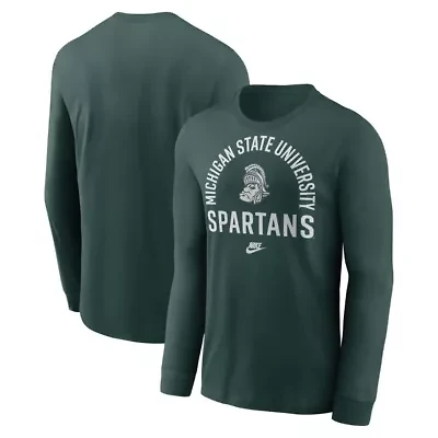 NCAA Nike Michigan State Spartans Legacy Arched Logo Long Sleeve T-Shirt