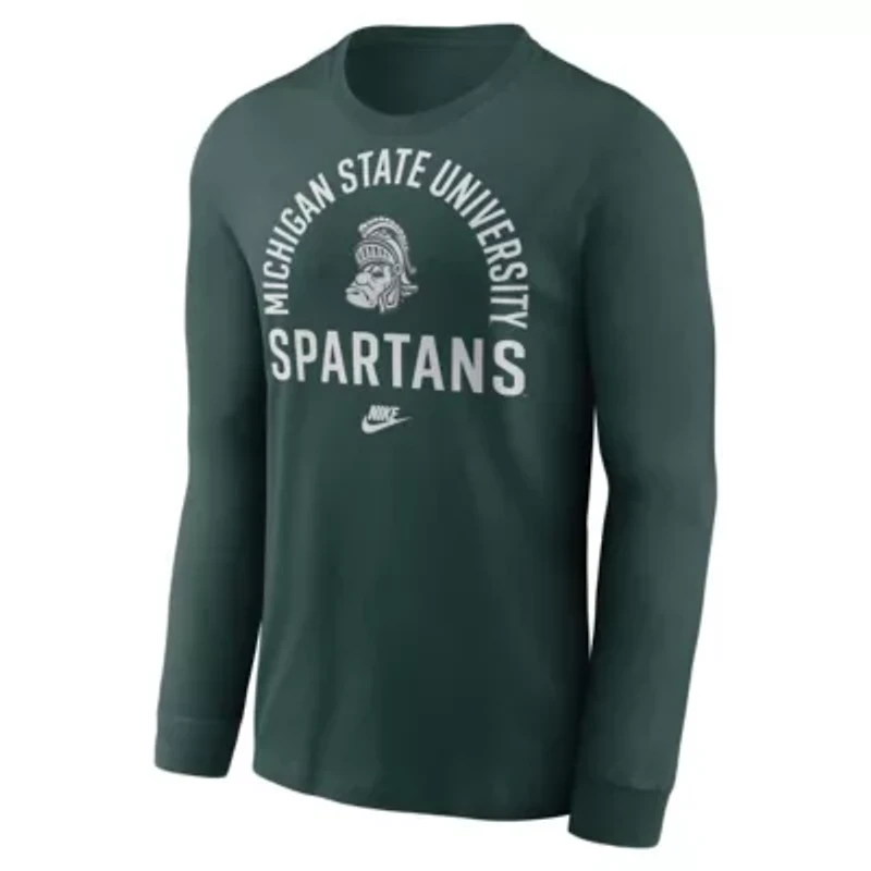 NCAA Nike Michigan State Spartans Legacy Arched Logo Long Sleeve T-Shirt
