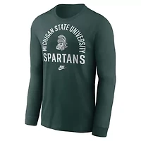 NCAA Nike Michigan State Spartans Legacy Arched Logo Long Sleeve T-Shirt