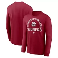 NCAA Nike Oklahoma Sooners Legacy Arched Logo Long Sleeve T-Shirt
