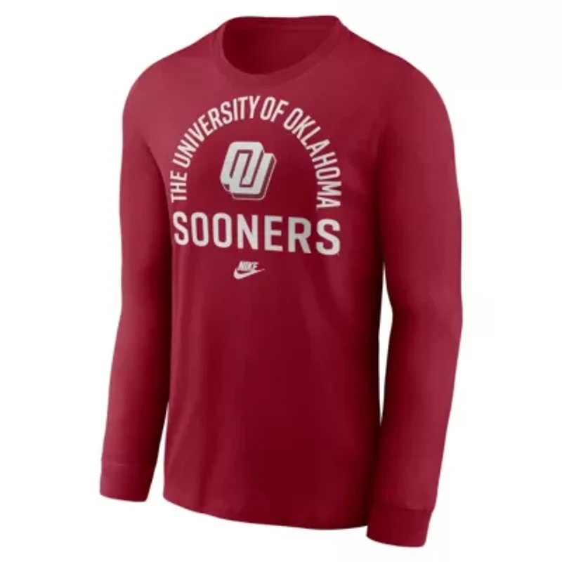NCAA Nike Oklahoma Sooners Legacy Arched Logo Long Sleeve T-Shirt