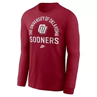 NCAA Nike Oklahoma Sooners Legacy Arched Logo Long Sleeve T-Shirt