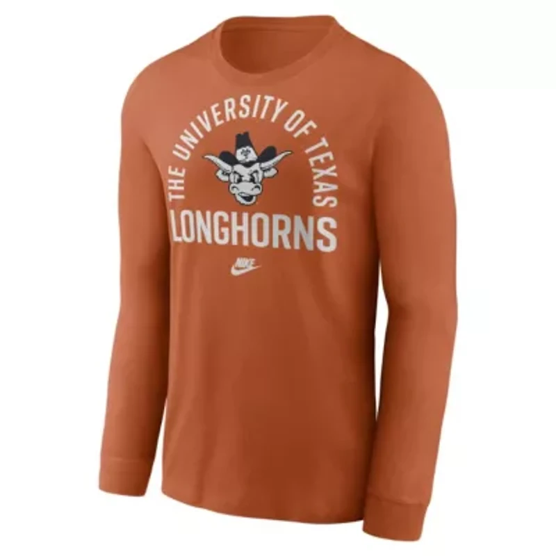 NCAA Nike Texas Longhorns Legacy Arched Logo Long Sleeve T-Shirt