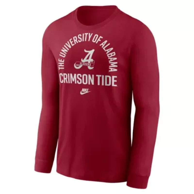 Alabama Crimson Tide NCAA Nike Legacy Arched Logo Long Sleeve T-Shirt