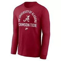 Alabama Crimson Tide NCAA Nike Legacy Arched Logo Long Sleeve T-Shirt