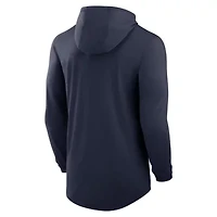 NCAA Nike West Virginia Mountaineers Legacy Tri-Blend Dri-FIT Long Sleeve Hoodie T-Shirt