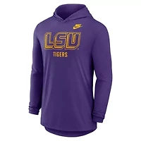 NCAA Nike LSU Tigers Legacy Tri-Blend Dri-FIT Long Sleeve Hoodie T-Shirt