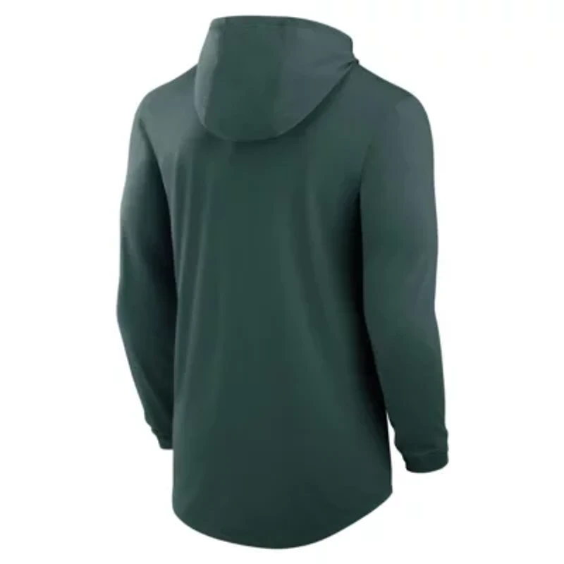 NCAA Nike Michigan State Spartans Legacy Tri-Blend Dri-FIT Long Sleeve Hoodie T-Shirt