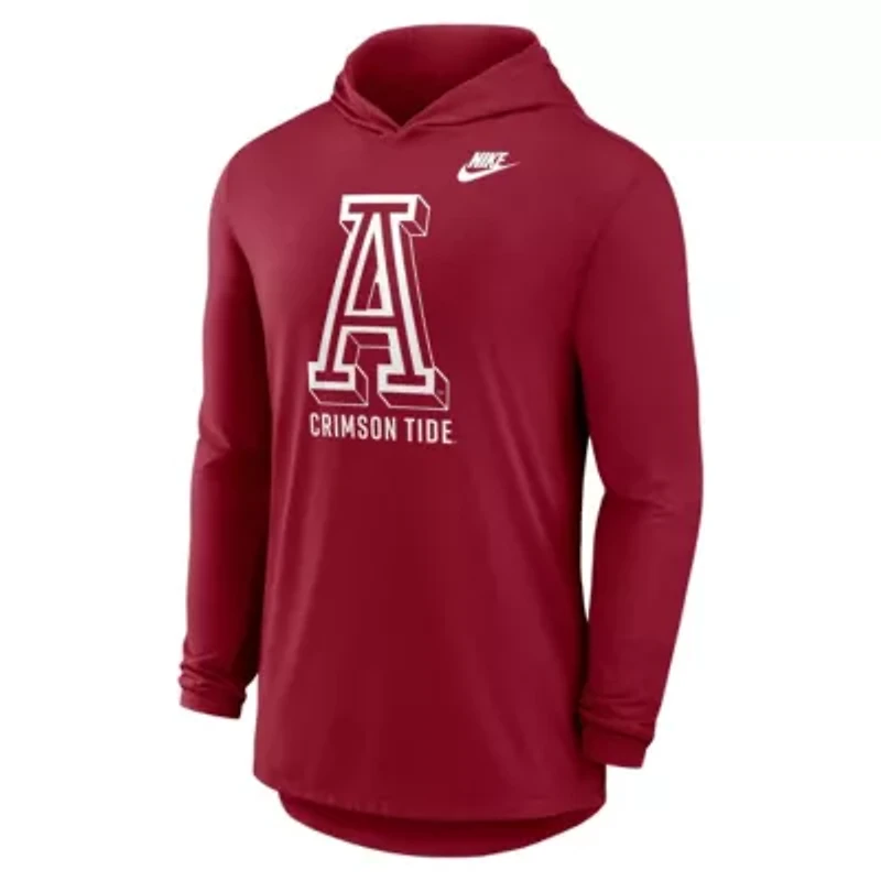 Alabama Crimson Tide NCAA Nike Legacy Tri-Blend Dri-FIT Long Sleeve Hoodie T-Shirt