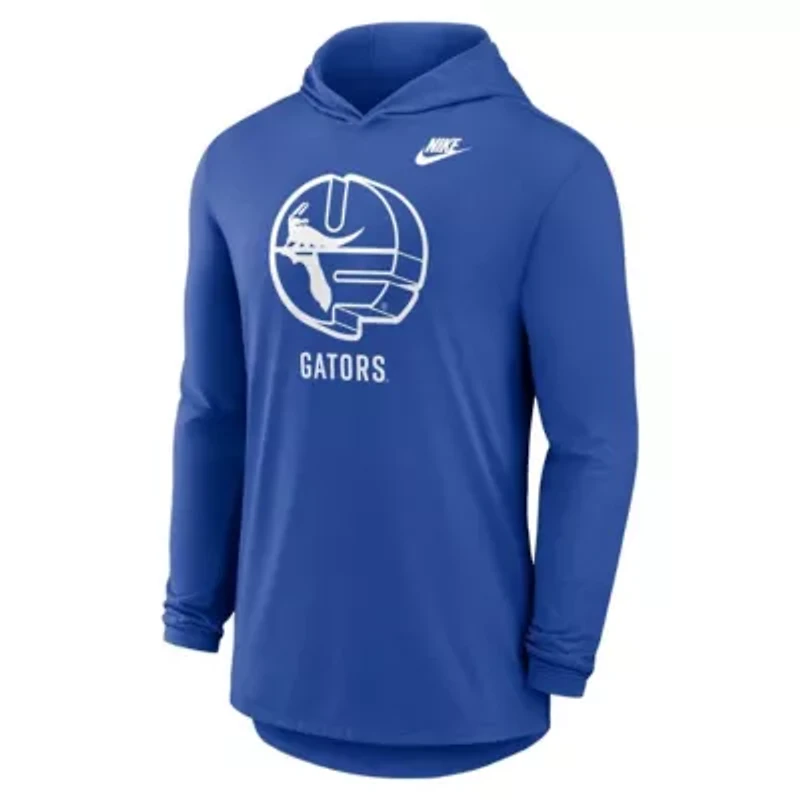 NCAA Nike Florida Gators Legacy Tri-Blend Dri-FIT Long Sleeve Hoodie T-Shirt