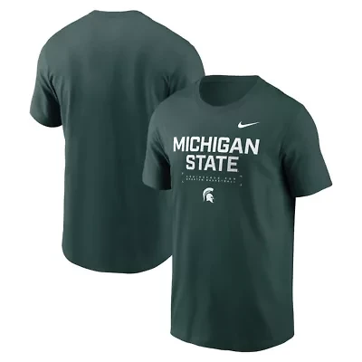 NCAA Nike Michigan State Spartans 2025 Courtside Basketball Performance T-Shirt