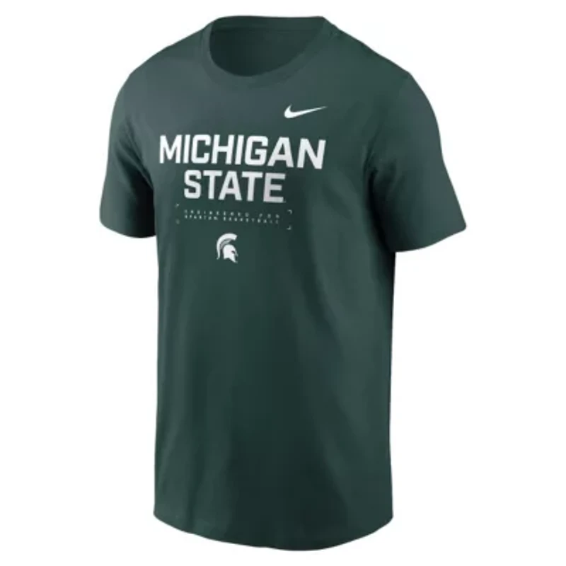 NCAA Nike Michigan State Spartans 2025 Courtside Basketball Performance T-Shirt