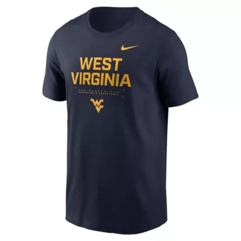 NCAA Nike West Virginia Mountaineers 2025 Courtside Basketball Performance T-Shirt