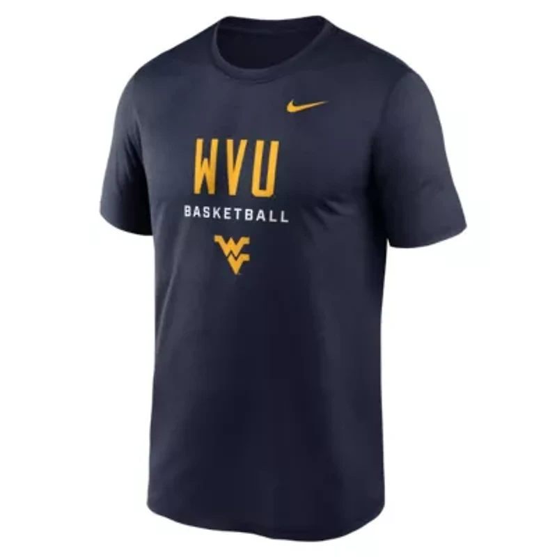 NCAA Nike West Virginia Mountaineers 2025 Courtside Basketball Legend Dri-FIT T-Shirt