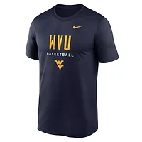 NCAA Nike West Virginia Mountaineers 2025 Courtside Basketball Legend Dri-FIT T-Shirt