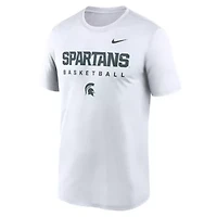NCAA Nike Michigan State Spartans 2025 Courtside Basketball Legend Dri-FIT T-Shirt