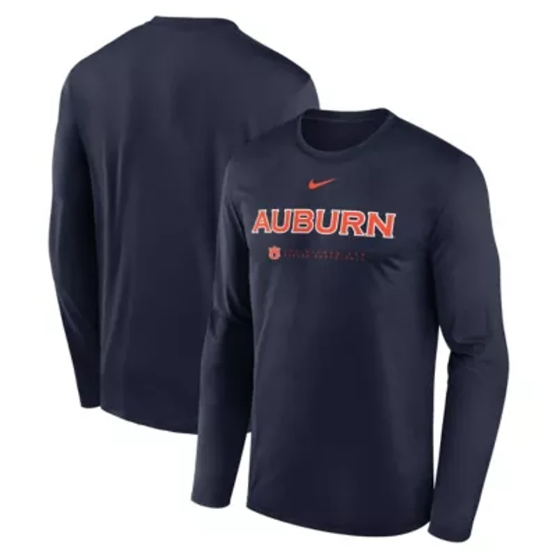 NCAA Nike Auburn Tigers 2025 Courtside Basketball Shootaround Legend Dri-FIT Long Sleeve T-Shirt