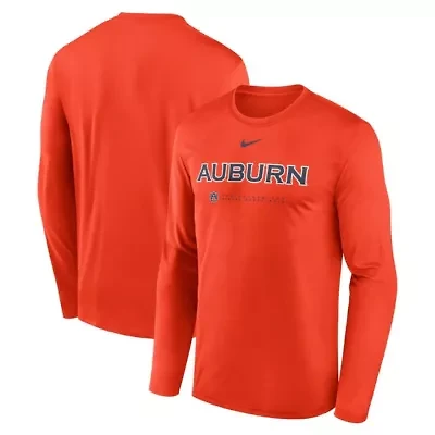 NCAA Nike Auburn Tigers 2025 Courtside Basketball Shootaround Legend Dri-FIT Long Sleeve T-Shirt