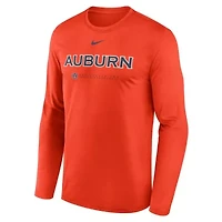 NCAA Nike Auburn Tigers 2025 Courtside Basketball Shootaround Legend Dri-FIT Long Sleeve T-Shirt
