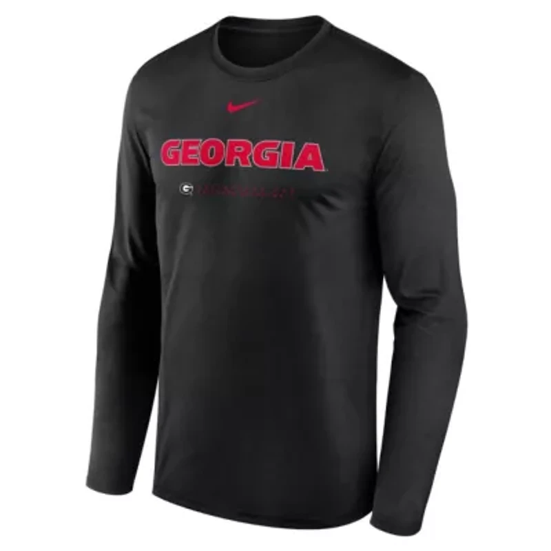 NCAA Nike Georgia Bulldogs 2025 Courtside Basketball Shootaround Legend Dri-FIT Long Sleeve T-Shirt