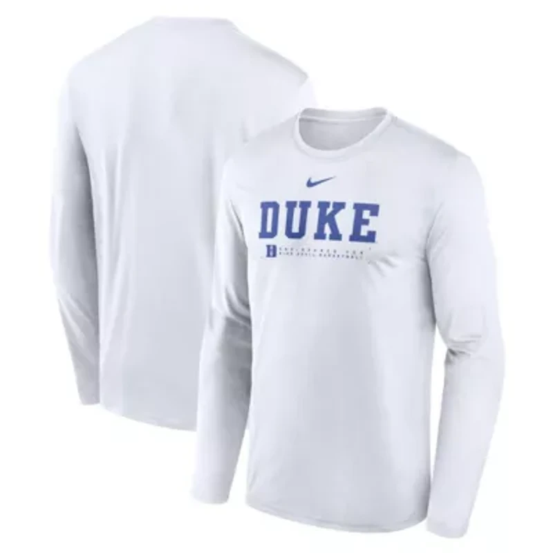 Duke Blue Devils NCAA Nike 2025 Courtside Basketball Shootaround Legend Dri-FIT Long Sleeve T-Shirt