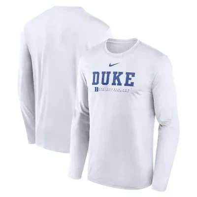 Duke Blue Devils NCAA Nike 2025 Courtside Basketball Shootaround Legend Dri-FIT Long Sleeve T-Shirt