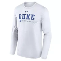 Duke Blue Devils NCAA Nike 2025 Courtside Basketball Shootaround Legend Dri-FIT Long Sleeve T-Shirt