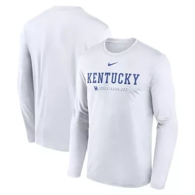NCAA Nike Kentucky Wildcats 2025 Courtside Basketball Shootaround Legend Dri-FIT Long Sleeve T-Shirt