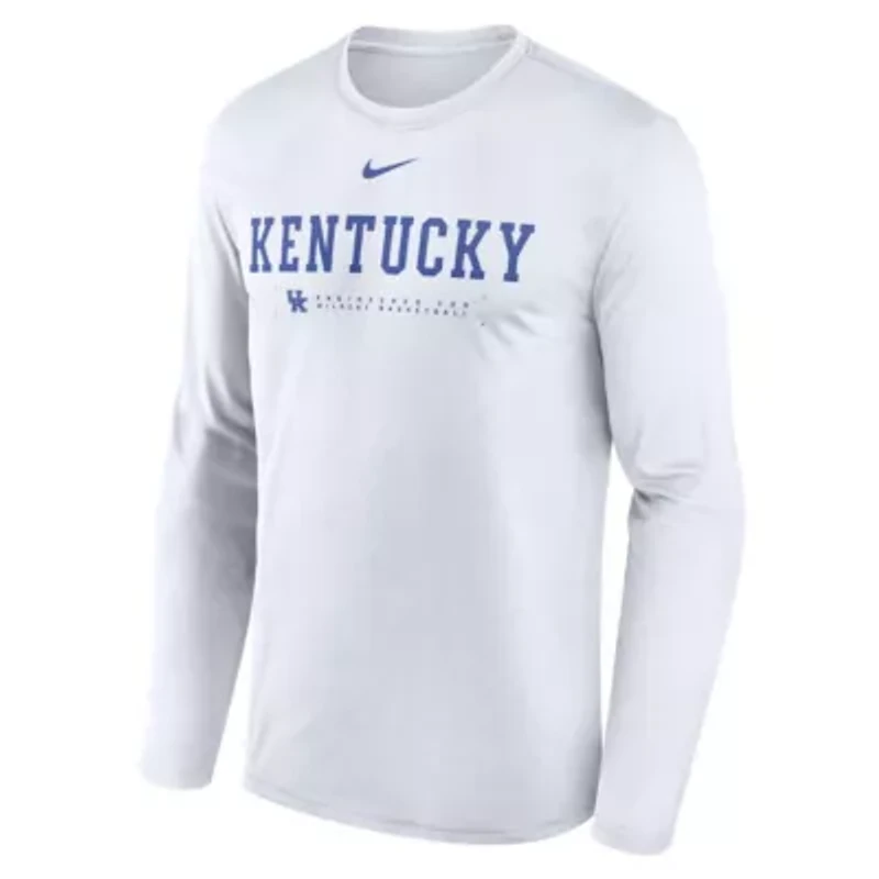 NCAA Nike Kentucky Wildcats 2025 Courtside Basketball Shootaround Legend Dri-FIT Long Sleeve T-Shirt